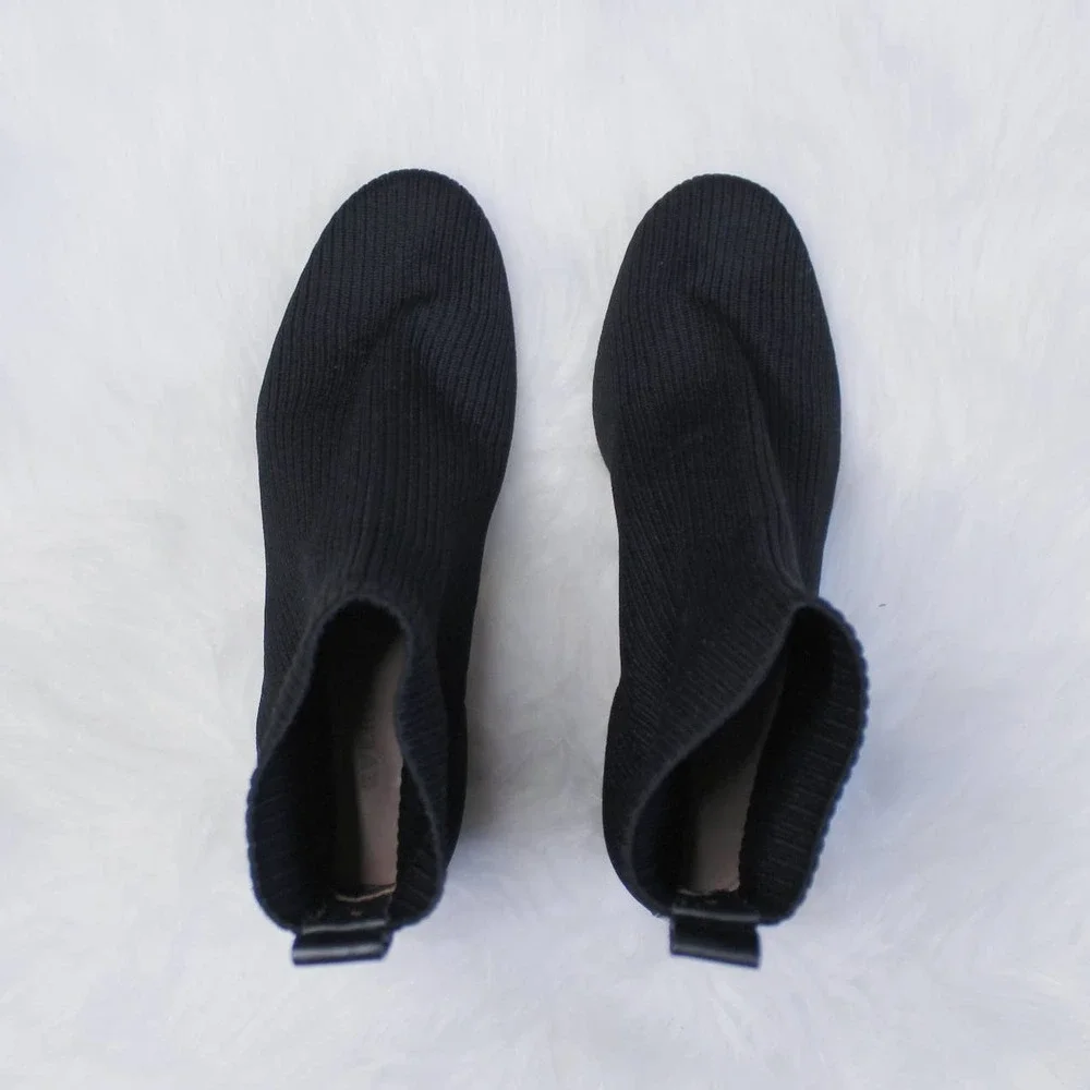 Everlane Black Knit Ankle Booties